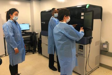 doctors working in a testing lab