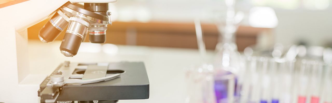 Microscope and test tubes