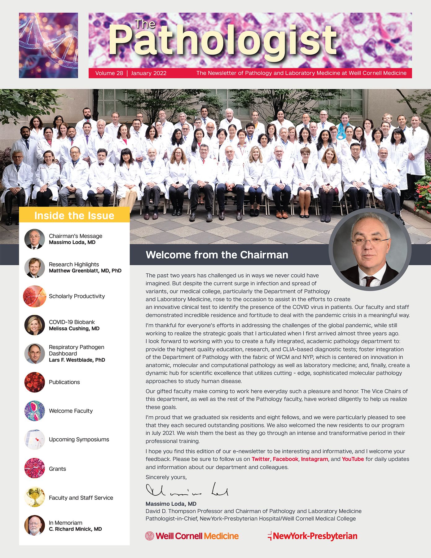 WCM Pathology Newsletter January 2022