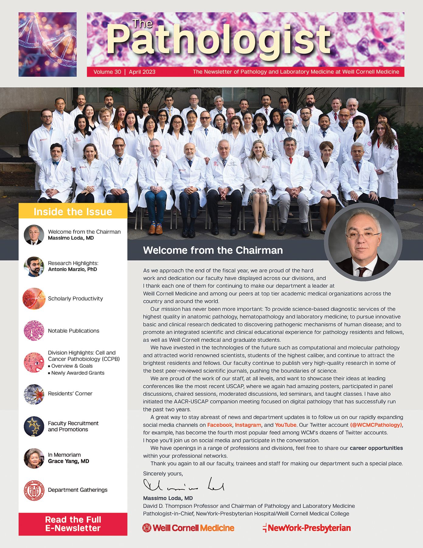 WCM Pathology Newsletter Vol 30 April 2023